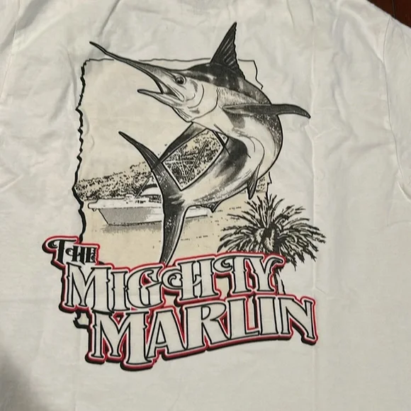 NWT Del Sol Color Changing Nassau, Bahamas White Tee The Mighty Marlin Men’s Med - Picture 3 of 12